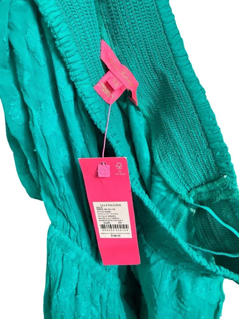 Lilly Pulitzer Rochelle Romper XS Green Off Shoulder Skirt Skort Boho Textured